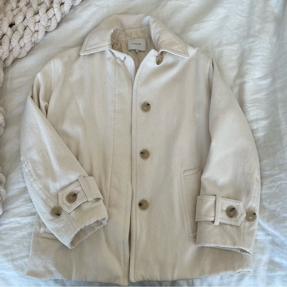 Vince cropped trench coat